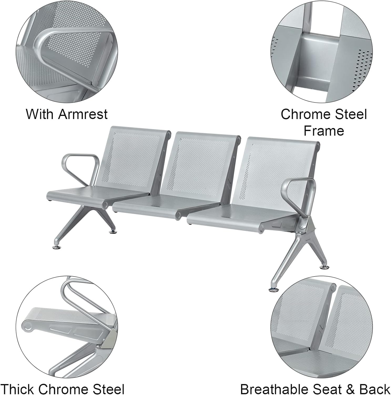 Steel reception bench