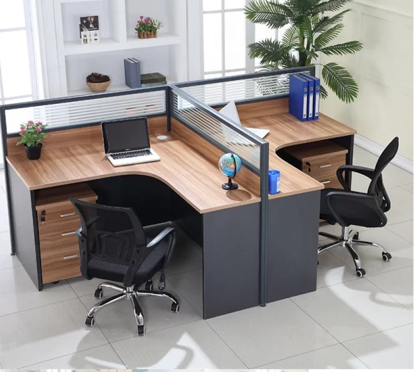 curved 2 way workstation