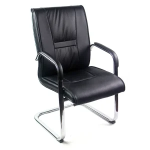 Cantilever leather visitor's chair