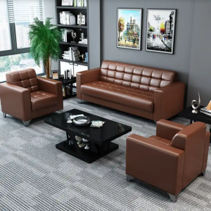 Brown office sofa