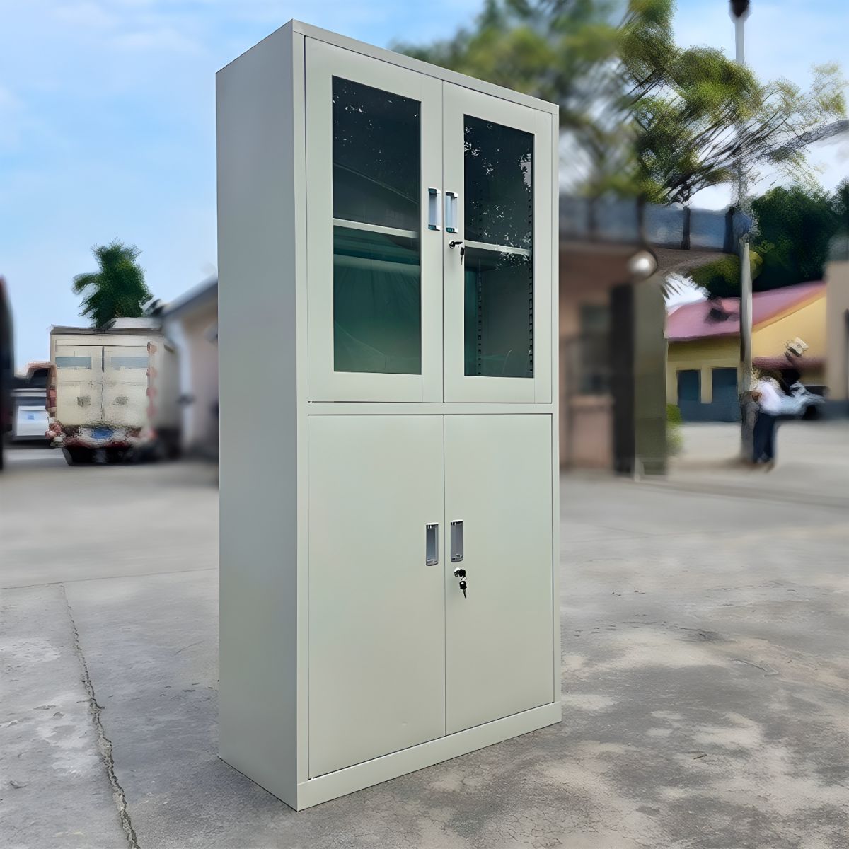 2 door steel office cabinet