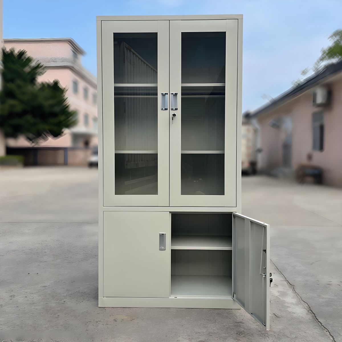 2 door steel office cabinet
