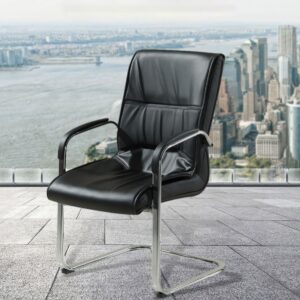 Visitor's leather highback chair