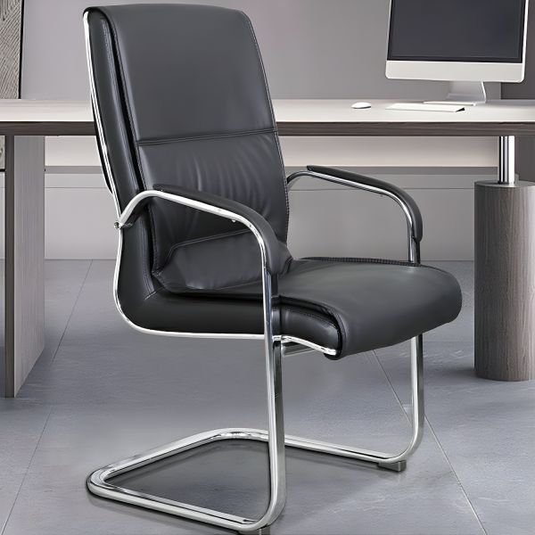 Visitor's leather highback chair